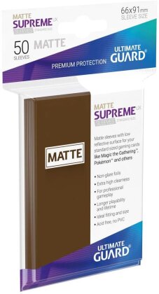 Protèges Cartes 50 pièces - Supreme UX - Small - Marron Matte