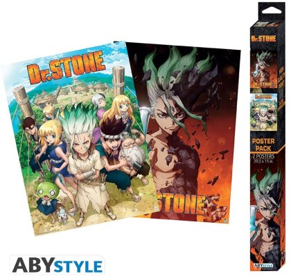 Set 2 Chibi Poster - Groupe & Artwork - Dr. Stone
