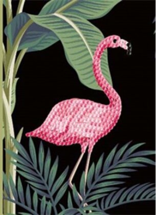 Diamond Painting Flamingo Karte - 18x13 cm
