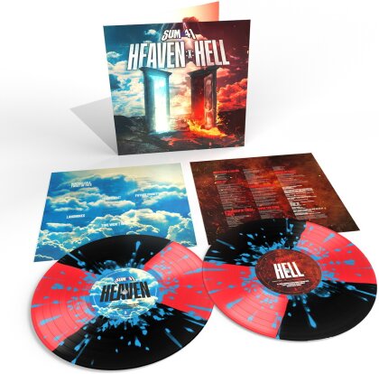 Sum 41 - Heaven :x: Hell (Indie Exclusive, Gatefold, Limited Edition, black & red quads w cyan Splatter Vinyl, 2 LPs)