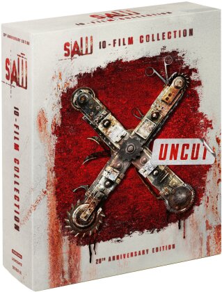 Saw 1-10 (Edition complète, Étui, Digipack, Édition 20ème Anniversaire, Uncut, 10 DVD)