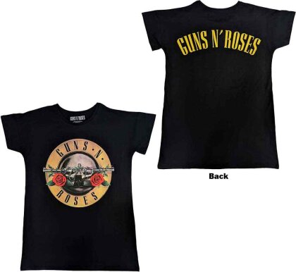 Guns N' Roses Ladies Nightdress - Classic Logo (Black) (Back Print)