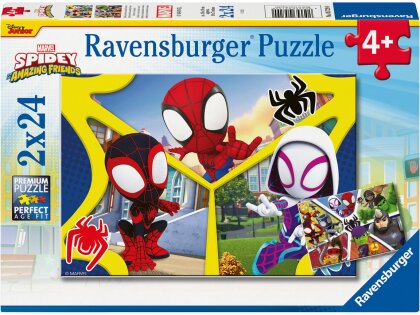 Puzzle Spidey und Super-Freunde - 2x24 Teile, 26x18 cm,