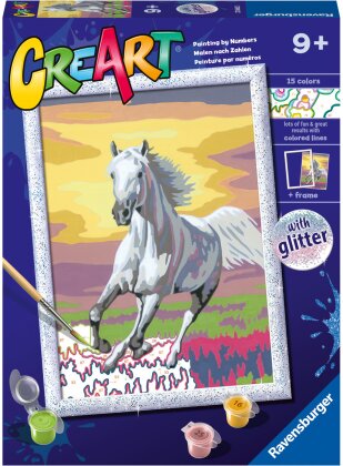 CreArt Horse at Sunset - Malen nach Zahlen, 24x18 cm,