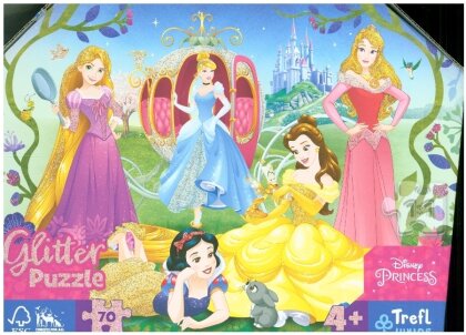Junior Glitzer Puzzle 70 Teile Disney Princess