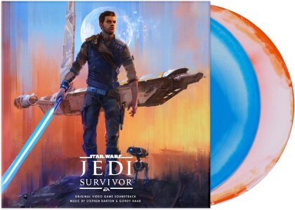Stephen Barton & Gordy Haab Barton - Star Wars Jedi: Survivor - OST (2024 Reissue, Waxwork, Blue/White Vinyl, 2 LP)
