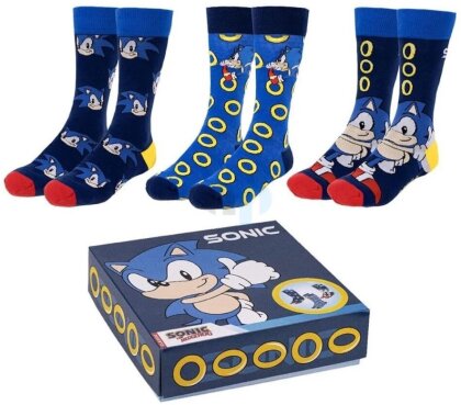 Sonic the Hedgehog - pack de chaussettes de 3 tailles 40-46