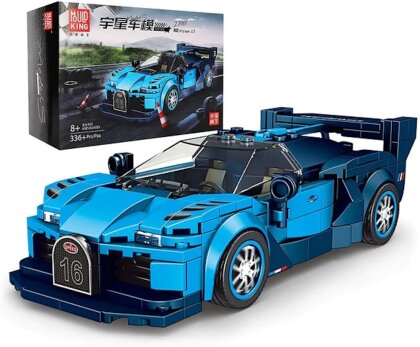 Mould King 27001 - Sportwagen Vision GT Blau inkl. Vitrine (336 Teile)