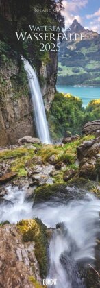 DUMONT - Wasserfälle 2025 Wandkalender, 34x98cm, Fotokunst-Kalender mit faszinierenden Wasserfällen, zwölf perfekte Bildinszenierungen mit unglaublicher Dynamik