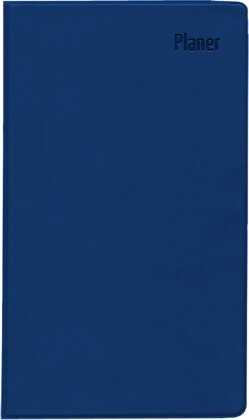 Zettler - Taschenplaner 2025 blau, 9,5x16cm, Taschenkalender mit 64 Seiten in Kunststoffhülle, 1 Woche auf 1 Seite, separates Adressheft, Wochenzählung, Mondphasen und deutsches Kalendarium