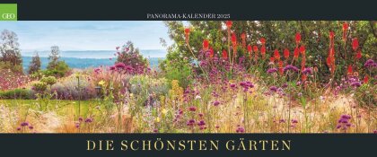 GEO - Panorama: Die schönsten Gärten 2025 Wandkalender - atemberaubenden Gartenlandschaften, extra breit 120x50 cm, mit exquisiten Gartenfotografien