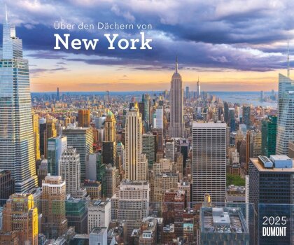 DUMONT - Über den Dächern von New York 2025 Wandkalender, 60x50cm, Fotokunst-Kalender mit einzigartigen Aussichten auf New York, Aufnahmen in hoher Qualität, mit Spiralbindung