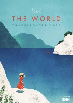 DUMONT - Travelposter 2025 Wandkalender, 50x70cm, Posterkalender mit zwölf neuen Bilder des "Travelposter"-Künstlers Henry Rivers, minimalistisch, modern und schlicht