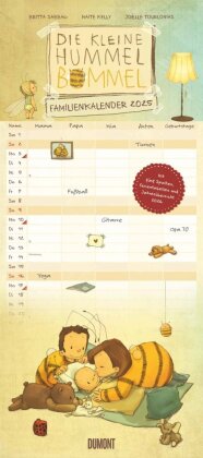 DUMONT - Die kleine Hummel Bommel Familienkalender 2025, 22x49,5cm, Familienplaner mit 5 Spalten, Ideen von Britta Sabbag & Maite Kelly - Illustriert von Joëlle Tourlonias