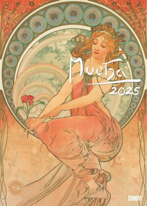 DUMONT - Mucha 2025 Kunst-Kalender, 50x70cm, Posterkalender mit Illustrationen von Alfons Mucha, internationales Kalendarium