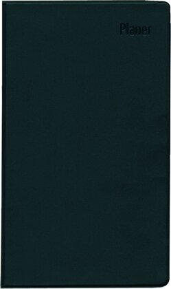 Zettler - Taschenplaner 2025 schwarz, 9,5x16cm, Taschenkalender mit 112 Seiten, 1 Woche auf 2 Seiten, separates Adressheft, Wochenzählung, 8-Wochenübersicht, Mondphasen und deutsches Kalendarium