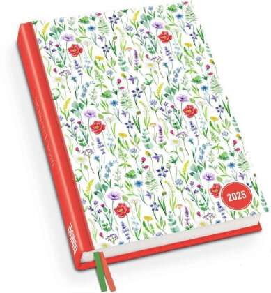 DUMONT - Lovely Flowers 2025 Taschenkalender, 11,3x16,3cm, Terminplaner mit Wochenkalendarium und zwei Lesebändchen, mit vielen Sonderseiten