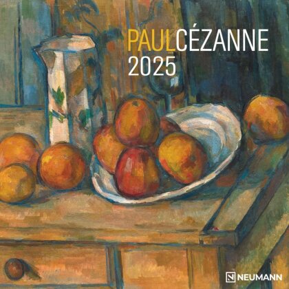 N NEUMANNVERLAGE - Paul Cézanne 2025 Broschürenkalender, 30x30cm, Wandkalender mit künstlerischen Abbildungen, Mondphasen, viel Platz für Notizen und internationale Feiertage/Kalendarium