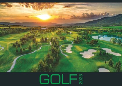 Alpha Edition - Golf 2025 Bildkalender, 48,5x34cm, Wandkalender mit hochwertigen Motiven für jeden Monat, mit Infos zum abgebildeten Motiv, Kalenderwochen und britisches Kalendarium
