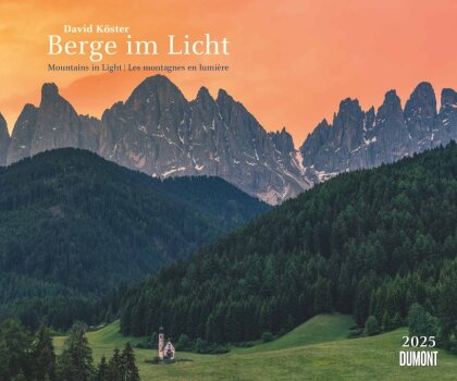 DUMONT - Berge im Licht 2025 Wandkalender, 60x50cm, Fotokunst-Kalender mit epischen Naturkulissen, grafische Bildsprache von David Köster