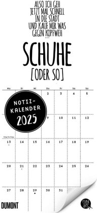 Funi Smart Art Notizkalender 2025 - Planer - Funny Quotes, Sprüche - Format 22 x 49,5 cm