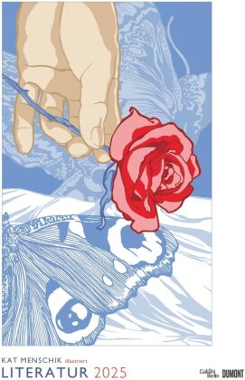 DUMONT - Kat Menschik illustriert Literatur 2025 Wamdkalender, 50x70cm, Literarischer Posterkalender mit Szenen aus den Lieblingsbüchern von Kat Menschik, Preisträger des deutschen Kalenderpreises