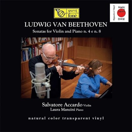Ludwig van Beethoven (1770-1827), Salvatore Accardo & Laura Manzini - Sonatas For Violin And Piano 4 & 8 (Natural Color Transparent Vinyl, LP)