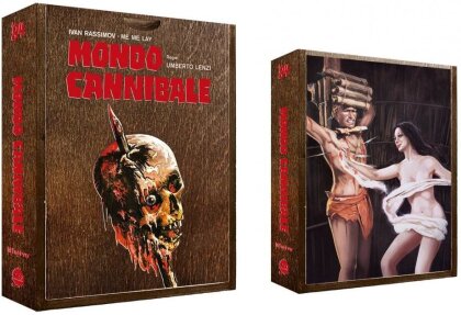 Mondo Cannibale (1972) (Jungle Wood Edition, Cover B, Édition Limitée, 2 Blu-ray + 2 DVD)