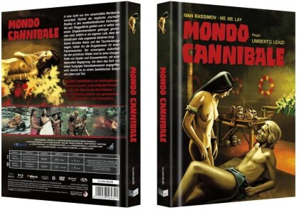 Mondo Cannibale (1972) (Cover B, Édition Limitée, Mediabook, Uncut, Blu-ray + DVD)