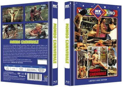 Mondo Cannibale (1972) (Cover C, Édition Limitée, Mediabook, Uncut, Blu-ray + DVD)