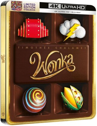 Wonka (2023) (Cover 2, Limited Edition, Steelbook, 4K Ultra HD + Blu-ray)