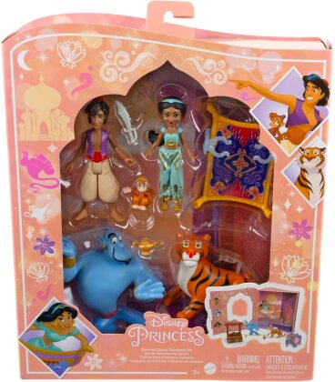 Disney Princess Jasmin Märchen- - Buch Kleine Puppen, 6 Figuren,