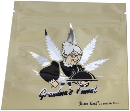 Black Leaf Grandmas Finest Smell Proof Bags 224 x 190mm 25pcs