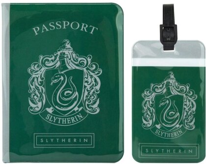 Harry Potter - Couverture de passeport et Porte-étiquette Serpentard