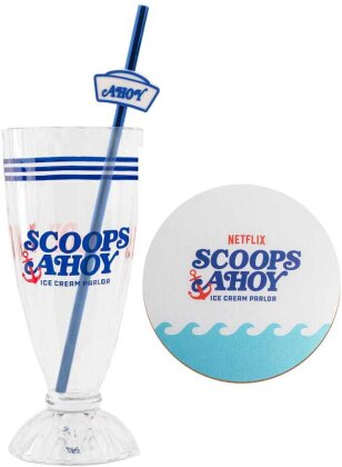 Stranger Things Milchshake-Glas-Set Scoops Ahoy