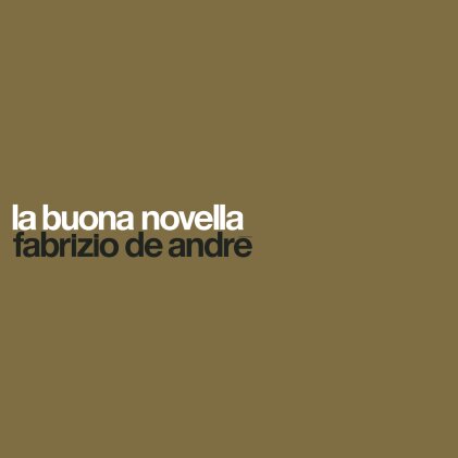 Fabrizio De André - La Buona Novella (2024 Reissue)