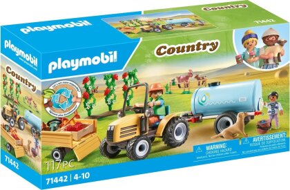 Playmobil 71442 - Tractor With Trailer And Water Tank