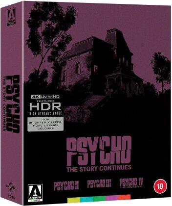 Psycho: The Story Continues - Psycho 2 (1983) / Psycho 3 (1986) / Psycho 4: The Beginning (1990) (Edizione Restaurata, Edizione Speciale, 3 4K Ultra HDs)