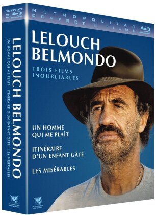Lelouch / Belmondo - Un homme qui me plaît / Itinéraire d'un enfant gâté / Les Misérables (3 Blu-ray)
