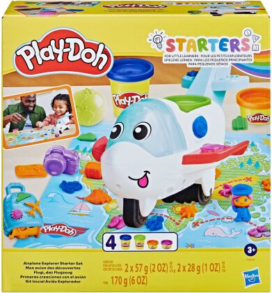Play-Doh Flugi, das Flugzeug - 4 Dosen Knete, Werkzeug,