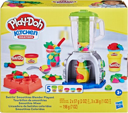Play-Doh Smoothie-Mixer - 5 Dosen Knete, Mixer, Gläser,