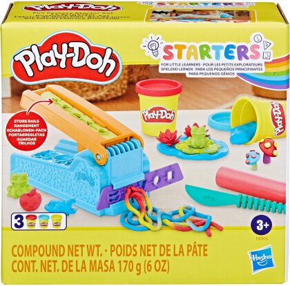 Play-Doh Knetwerk Starter-Set - 3 Dosen Knete, Presse,