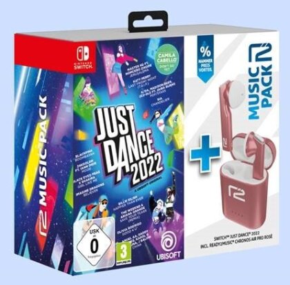 ready2gaming Nintendo Switch Bundle - (Just Dance 2022 & Chronos Air Pro, rosé)