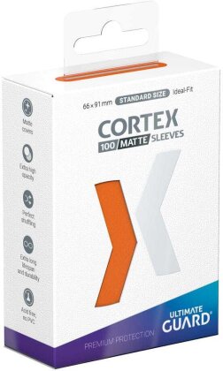 Protèges Cartes 100 pièces - Cortex - Standard - Orange Matte