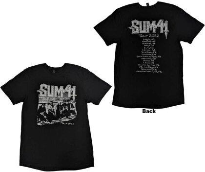 Sum 41 Unisex T-Shirt - Band Photo European Tour 2022 (Back Print & Ex-Tour)