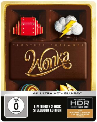 Wonka (2023) (Limited Edition, Steelbook, 4K Ultra HD + Blu-ray)