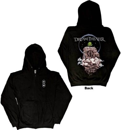 Dream Theater Unisex Zipped Hoodie - Top Of The World Tour 2022 (Back Print & Ex-Tour) (Small) - Grösse S