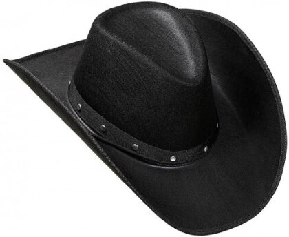 Cowboyhut mit Nietenband schwarz
