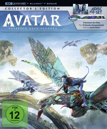 Avatar - Aufbruch nach Pandora (2009) (Digipack, Collector's Edition, Extended Edition, 4K Ultra HD + 3 Blu-rays)
