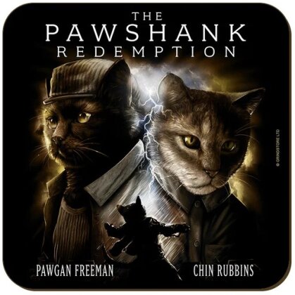 Horror Cats: The Pawshank Redemption - Coaster